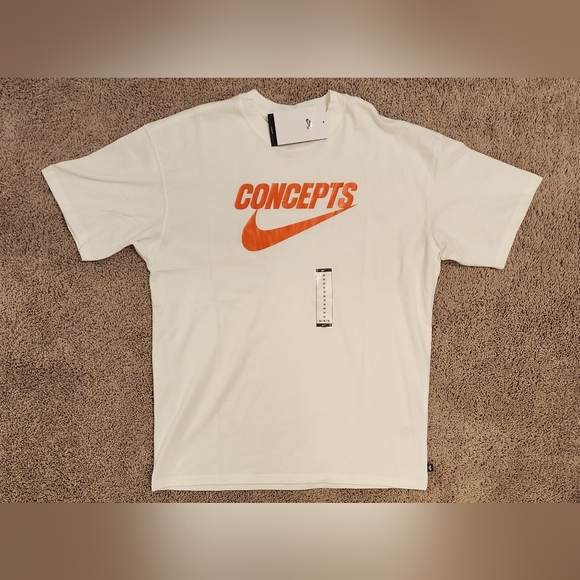 Nike SB x Concepts T-shirt White Orange New with Tags DR0642 - Picture 1 of 6